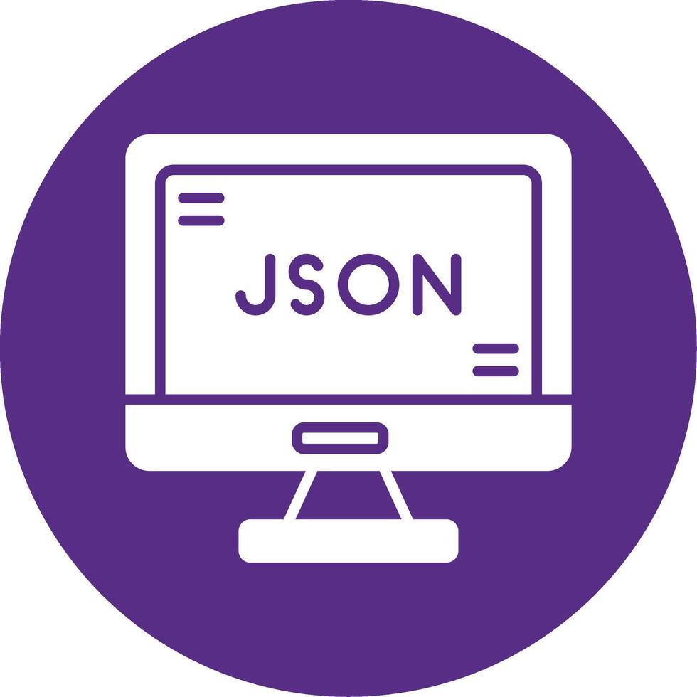 package json File Icon Glyph Multi Circle vector