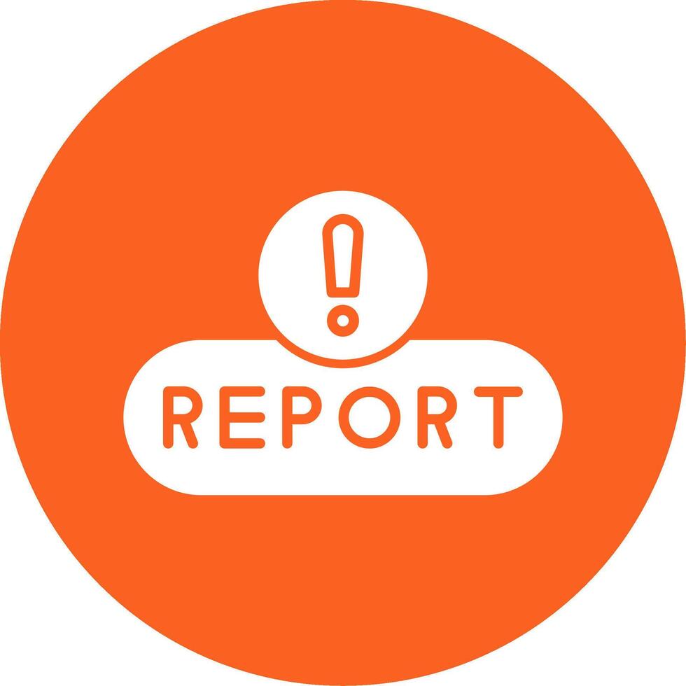 Report Issue Button Glyph Multi Circle vector