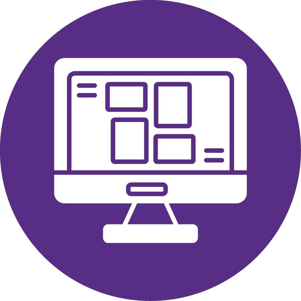 Flexbox Container Structure Glyph Multi Circle vector