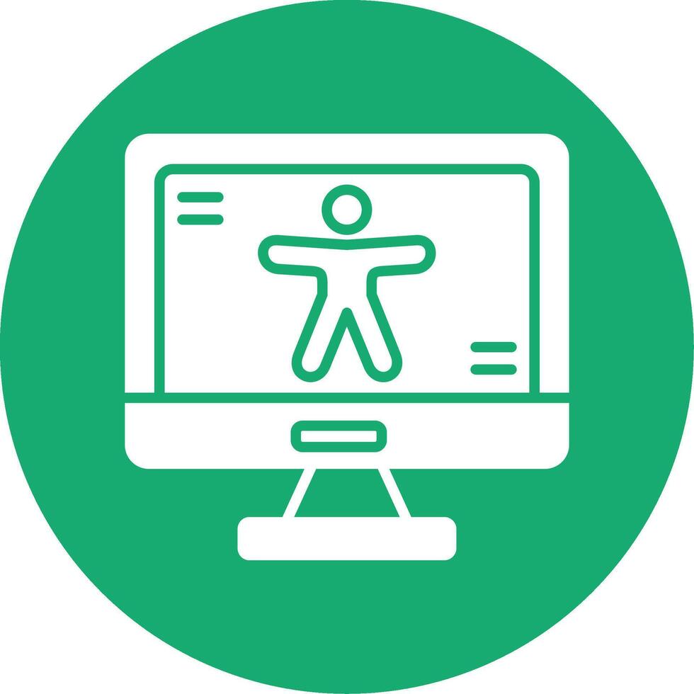 sitio web accesibilidad icono glifo multi circulo vector