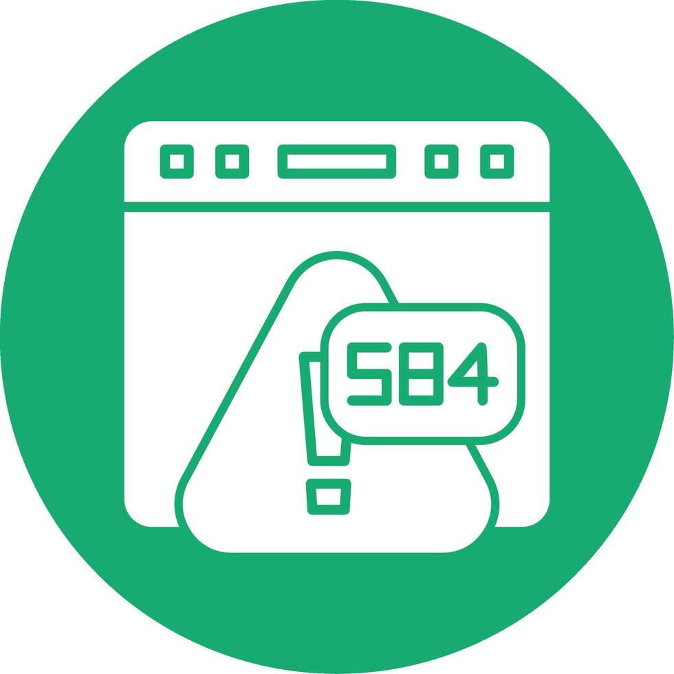 Error 584 Authentication Cookie Invalid Glyph Multi Circle vector