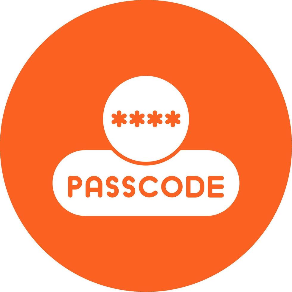 Enter Passcode Button Glyph Multi Circle vector