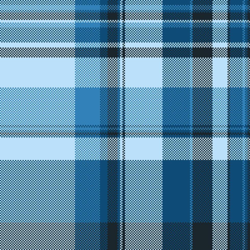 Checker plaid fabric , sofa pattern check textile. Scratched seamless background texture tartan in cyan and light colors. vector