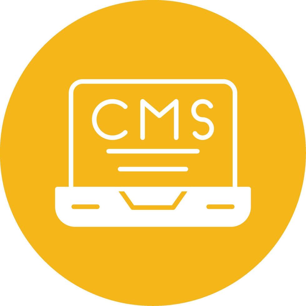 Headless CMS Backend Icon Glyph Multi Circle vector