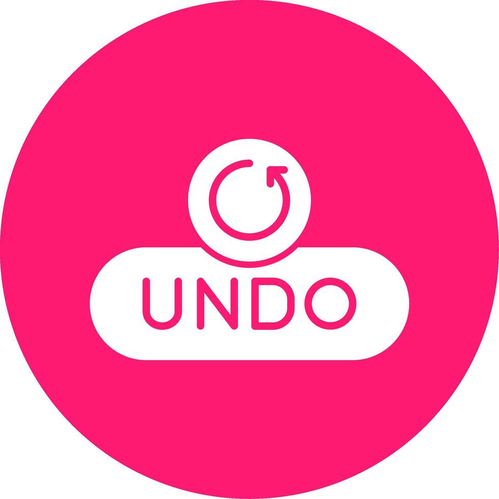Undo Action Button Glyph Multi Circle vector