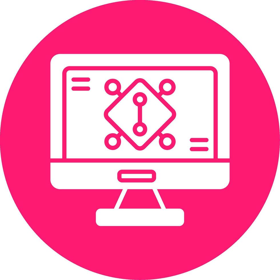 API Gateway Entry Point Icon Glyph Multi Circle vector