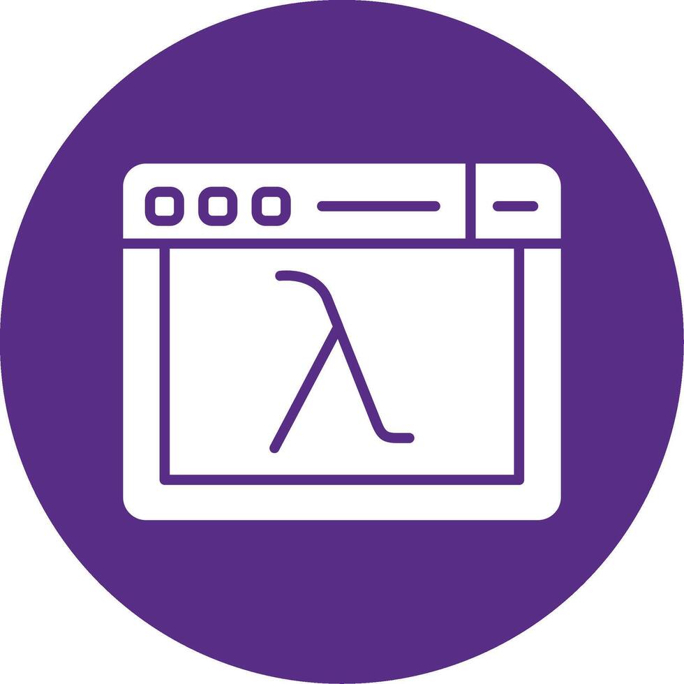 Lambda Function Code Block Glyph Multi Circle vector