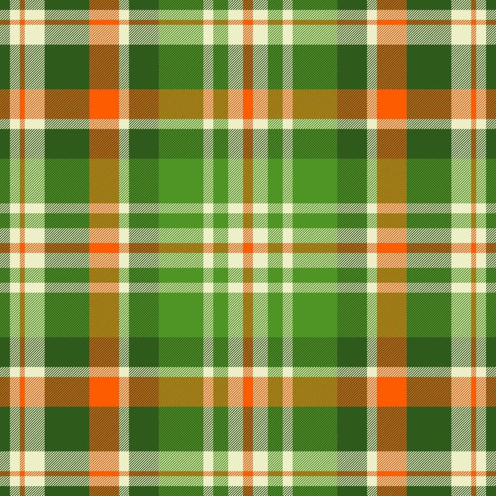 Colour plaid background tartan, border texture textile pattern. Crossed fabric seamless check in green and light colors. vector
