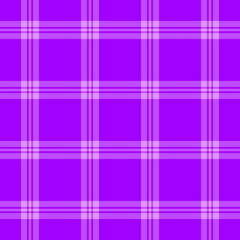 Vibrant violet tartan. Plaid pattern with intersecting lines, creating a classic fabric design. Ideal for backgrounds, textiles, or web design elements. vector