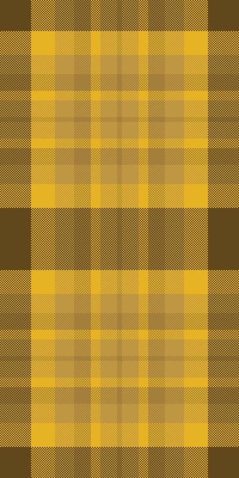 Advertisement plaid fabric seamless, throw textile tartan check. Oilcloth texture pattern background in amber color. vector