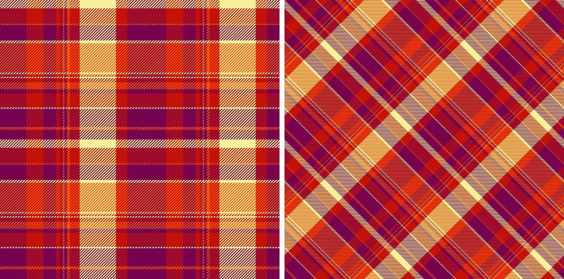 Tartan textile of background check pattern with a fabric seamless plaid texture. Set in gold colors for decorative pillows in bedroom . vector