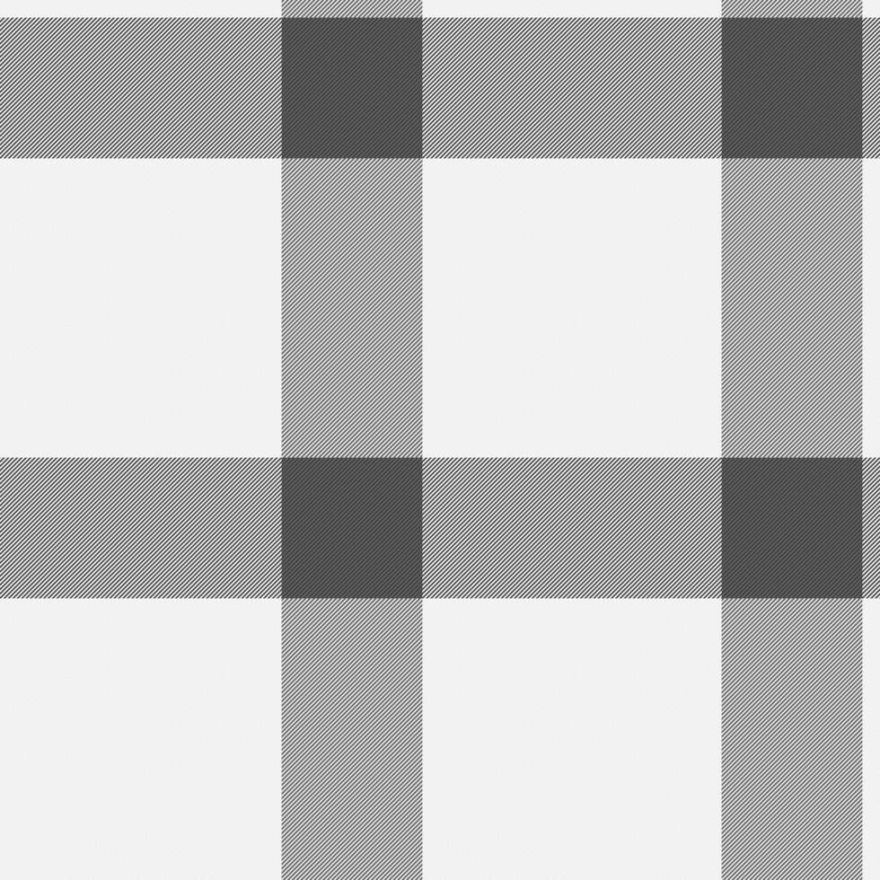 Seasonal seamless texture check, rustic textile tartan. Creation plaid background fabric pattern in white and grey colors. vector