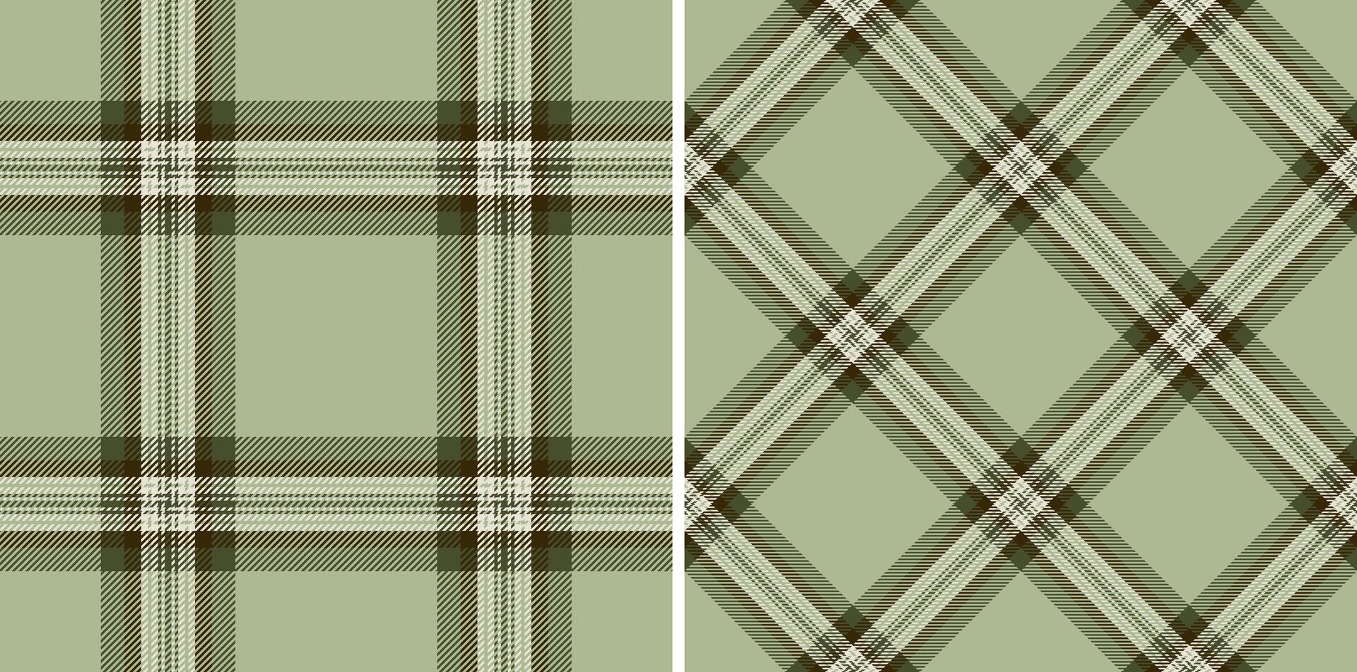 Tartan plaid of seamless texture check with a pattern fabric textile background. Set in earth colors. Curtain design trends. vector