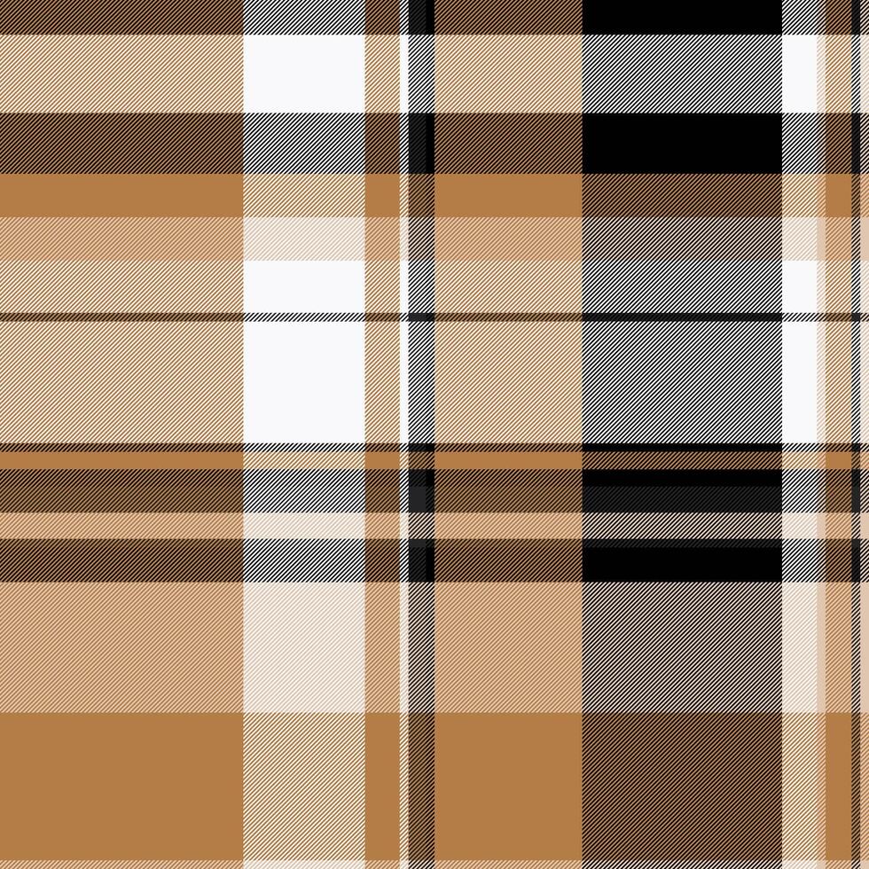 Refresh background textile , neutral check plaid pattern. Fade fabric texture seamless tartan in orange and white colors. vector