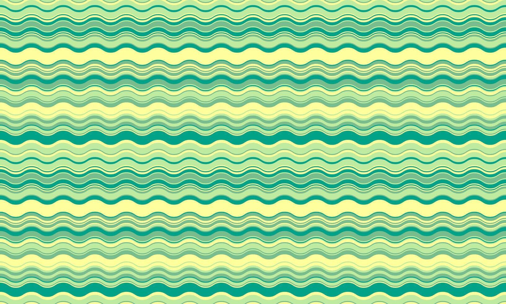 Serene teal and pale yellow wavy stripes create a calming, seamless pattern. Perfect for backgrounds, textiles, website design, and branding. Evokes feelings of tranquility and natural flow. vector