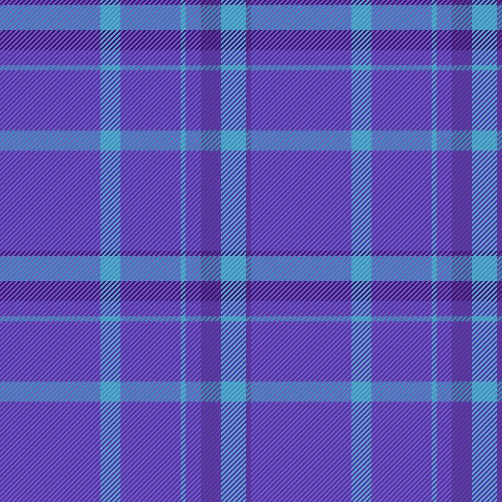 Sparse fabric background, british pattern check tartan. Primary textile plaid seamless texture in indigo and cyan colors. vector
