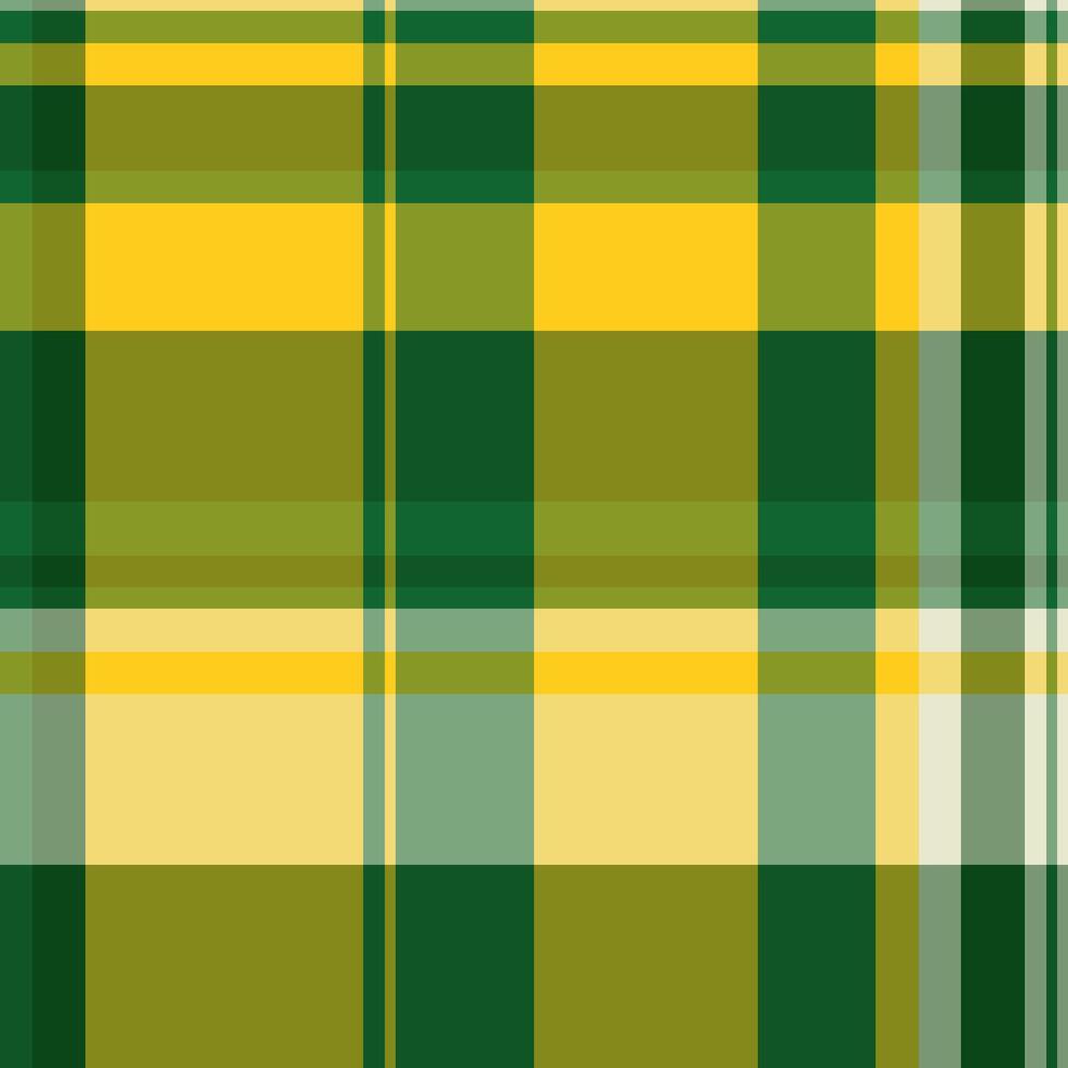 Display tartan check fabric, image textile seamless plaid. Wool pattern texture background in lime and green colors. vector