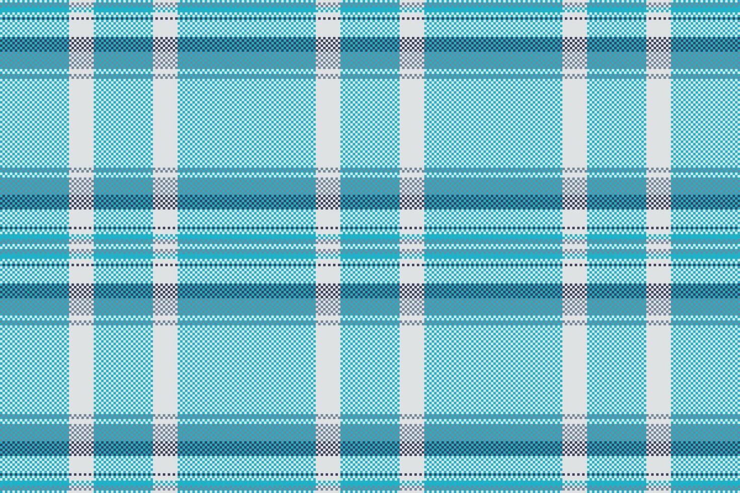 Textured pixel plaid pattern in soft, cool tones. Ideal for backgrounds, textiles, or digital designs. Adds a subtle touch of color and geometric detail. vector