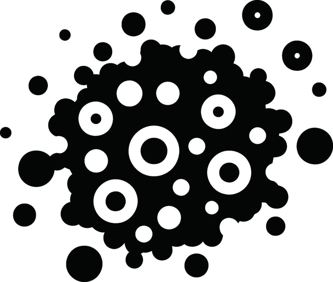 Abstract Black and White Circular Pattern Design. vector