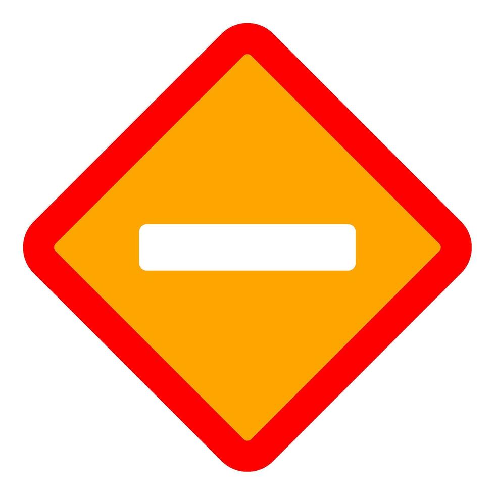 A yellow and red sign with an empty space vector