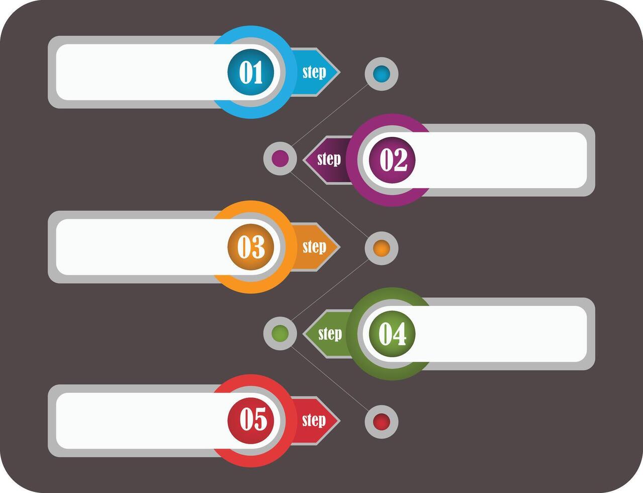 Infographic showing steps in a process vector