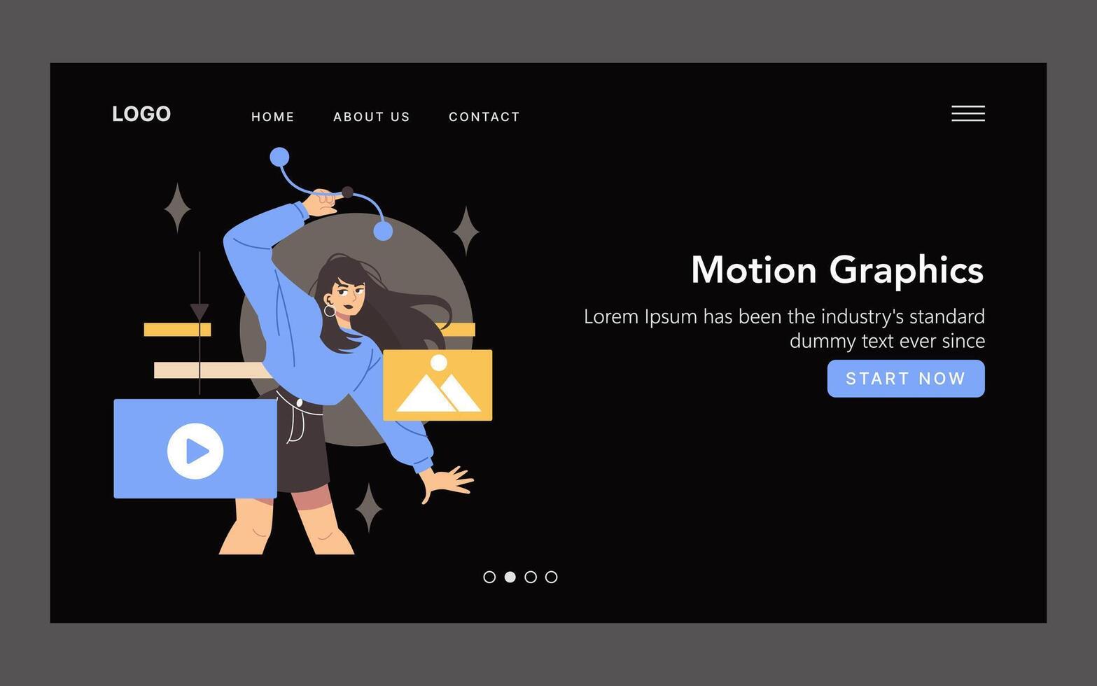 Creative motion graphics illustration vector