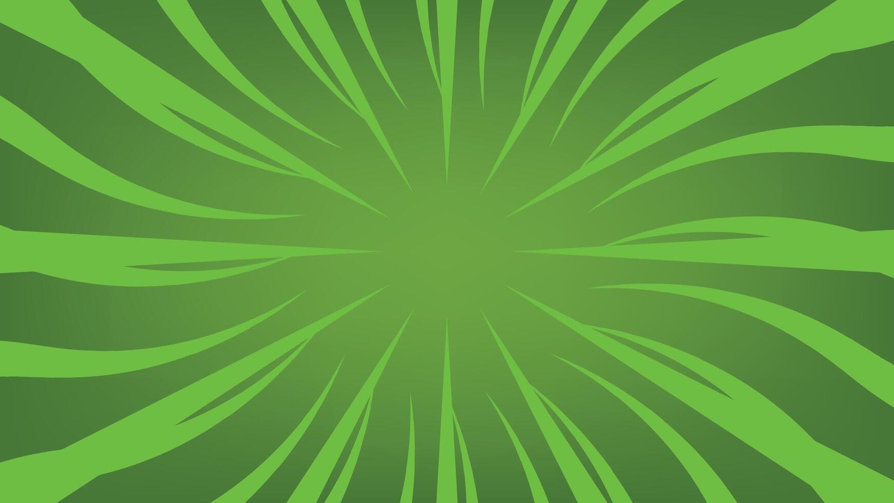 green abstract background with dynamic sunburst vector