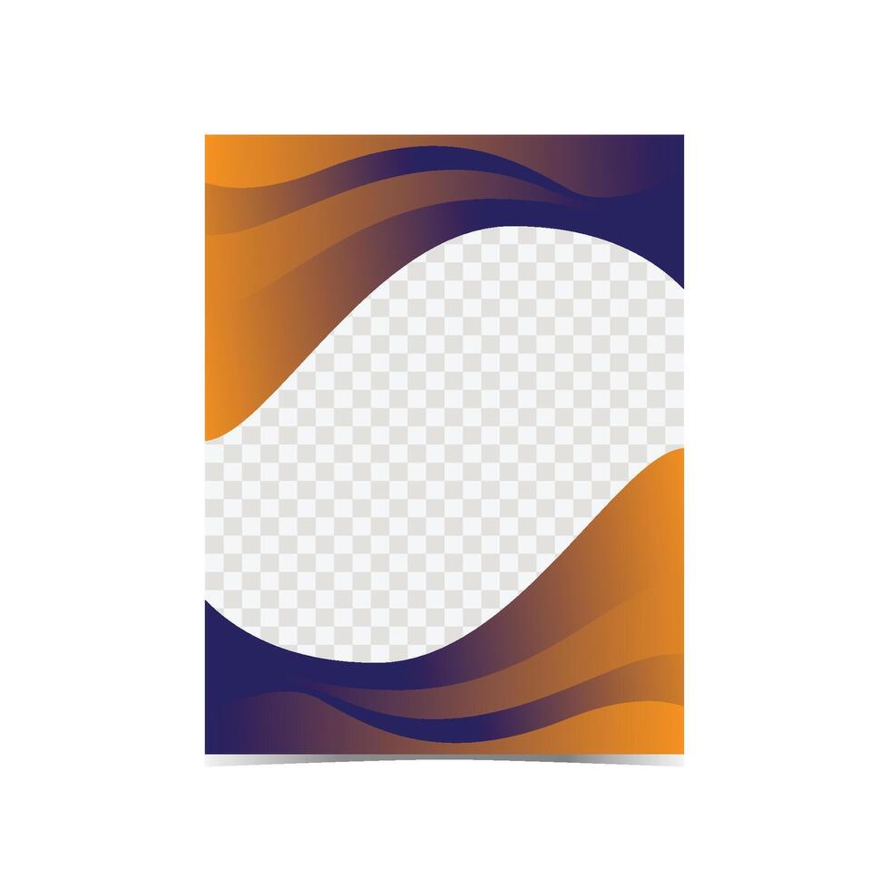 cover design template with photo insert option vector