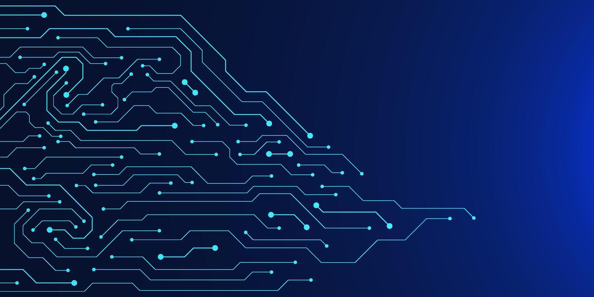 Digital blue circuit board for futuristic technology and digital communication background vector