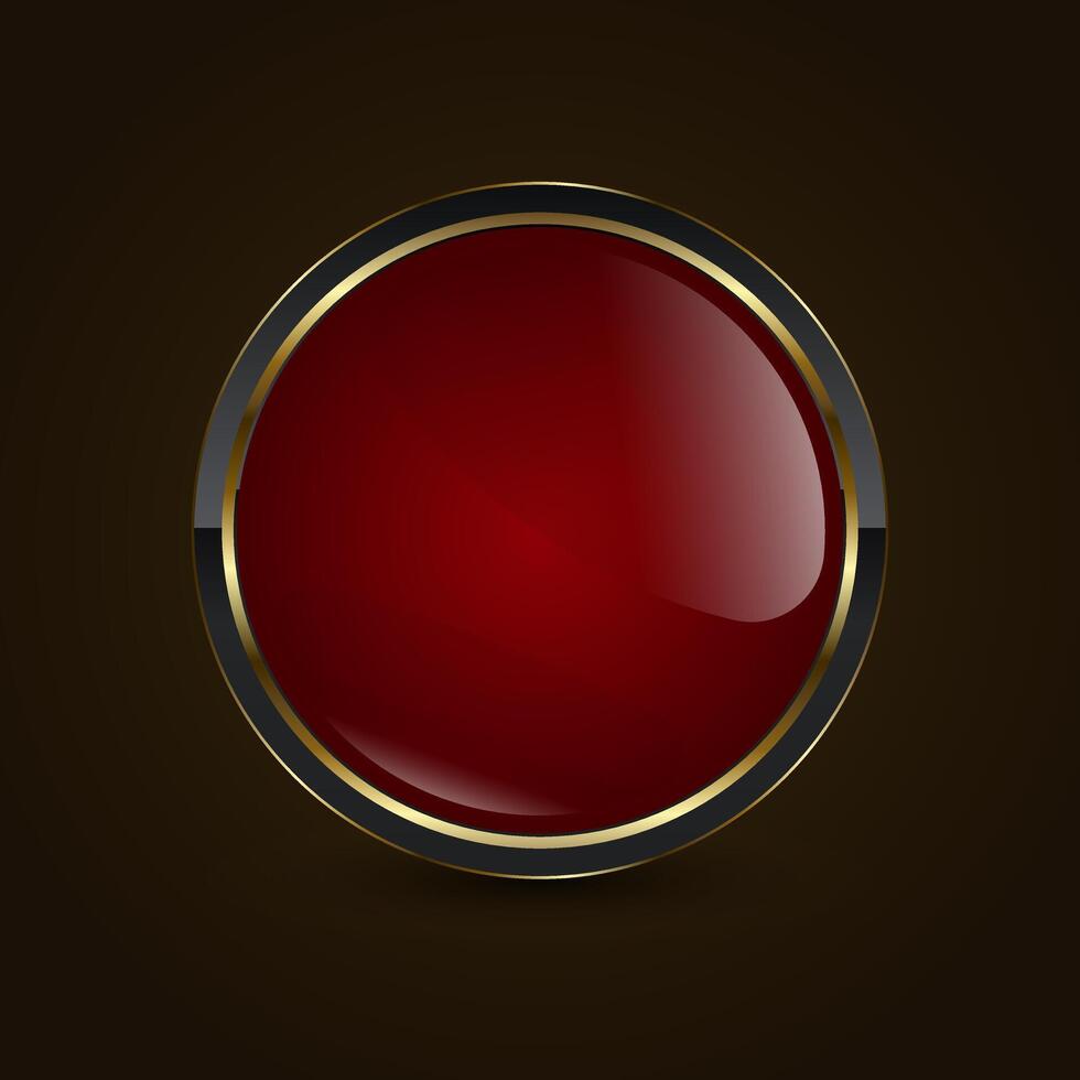 A modern Luxury circle element for banner, Button, symbol. A High level of premium design for social mwdia UI , A sleek metallic with deep black glossy vector