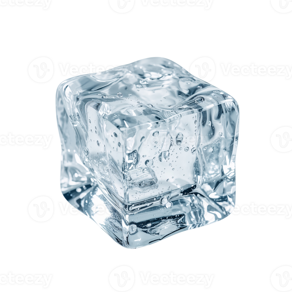 A gleaming, perfectly formed ice cube, a symbol of purity and refreshment floating in serene png