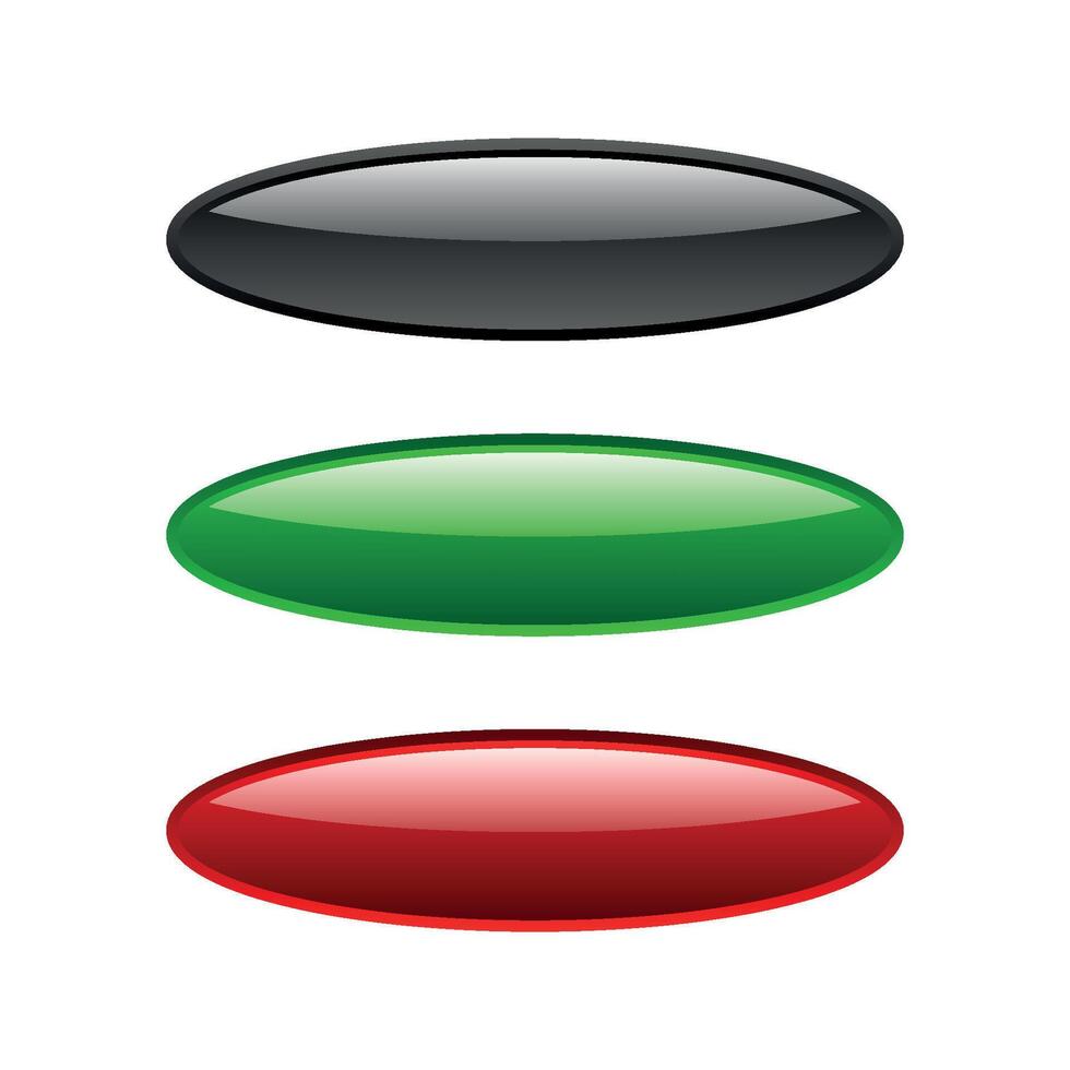 Set Eclipse Blank Button Website Template vector