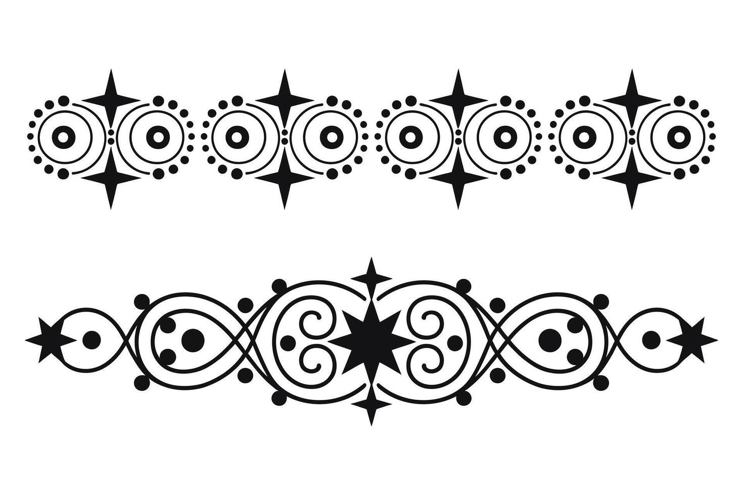 Elegant black scrollwork borders and ornaments vector