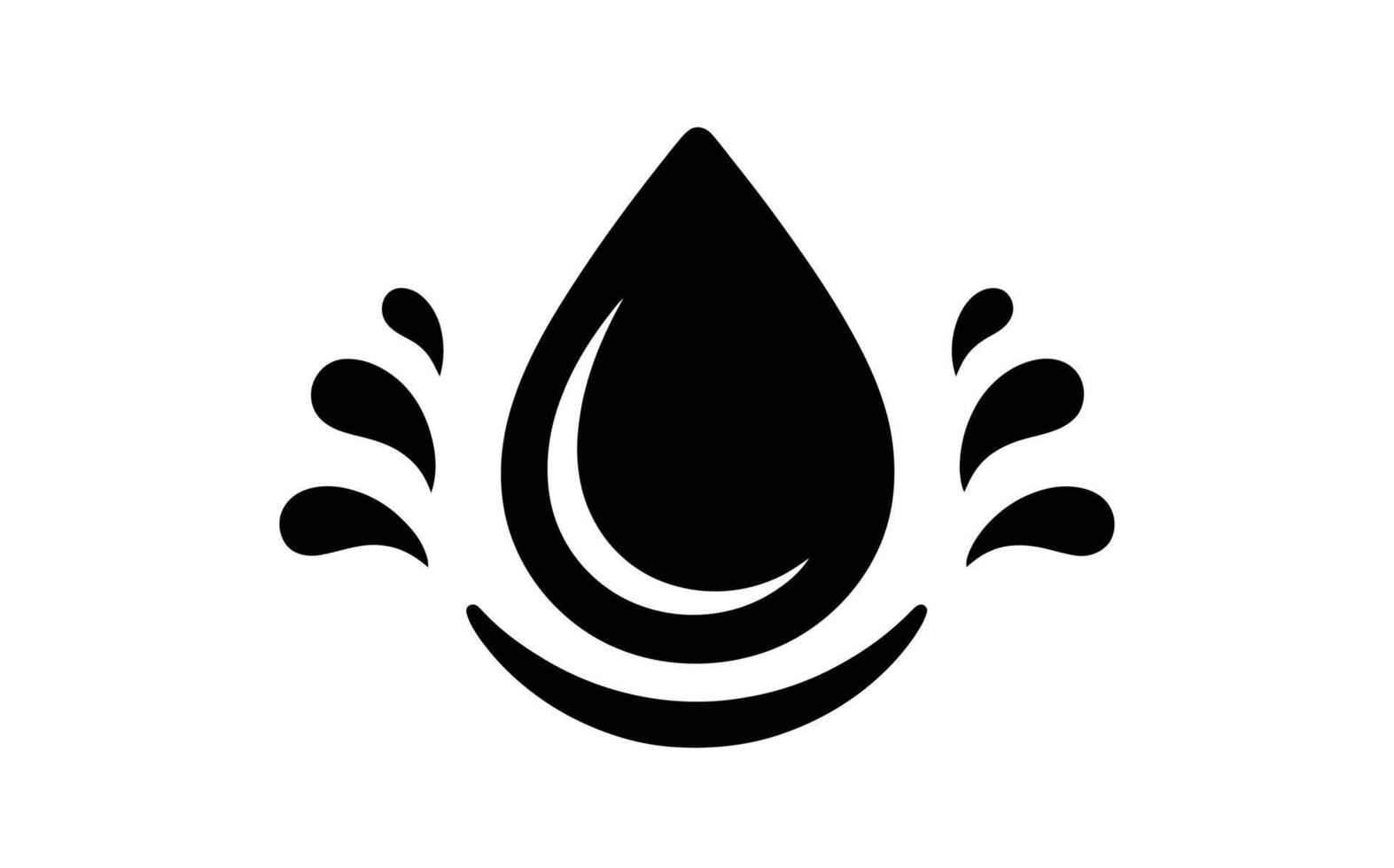 Dynamic water drop splash icon, clean design for branding, refreshing, pure, and modern vector