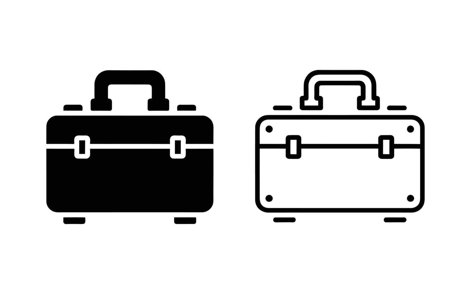 Modern briefcase icon with professional design elements, perfect for business visuals and presentations vector