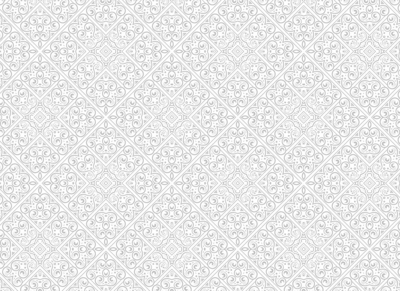 Elegant Decorative Seamless Pattern with Intricate Swirl Details and Light Color vector