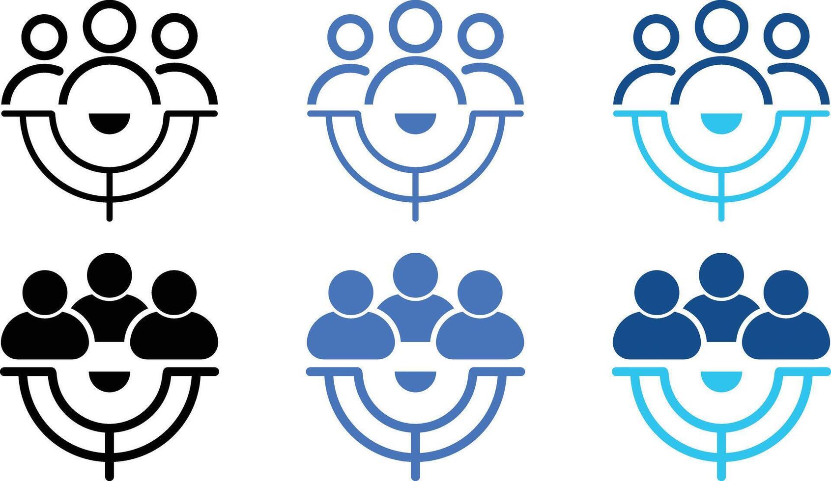 target audience group icon. focus group strategy and target audience marketing. user research and market analysis targeting team vector