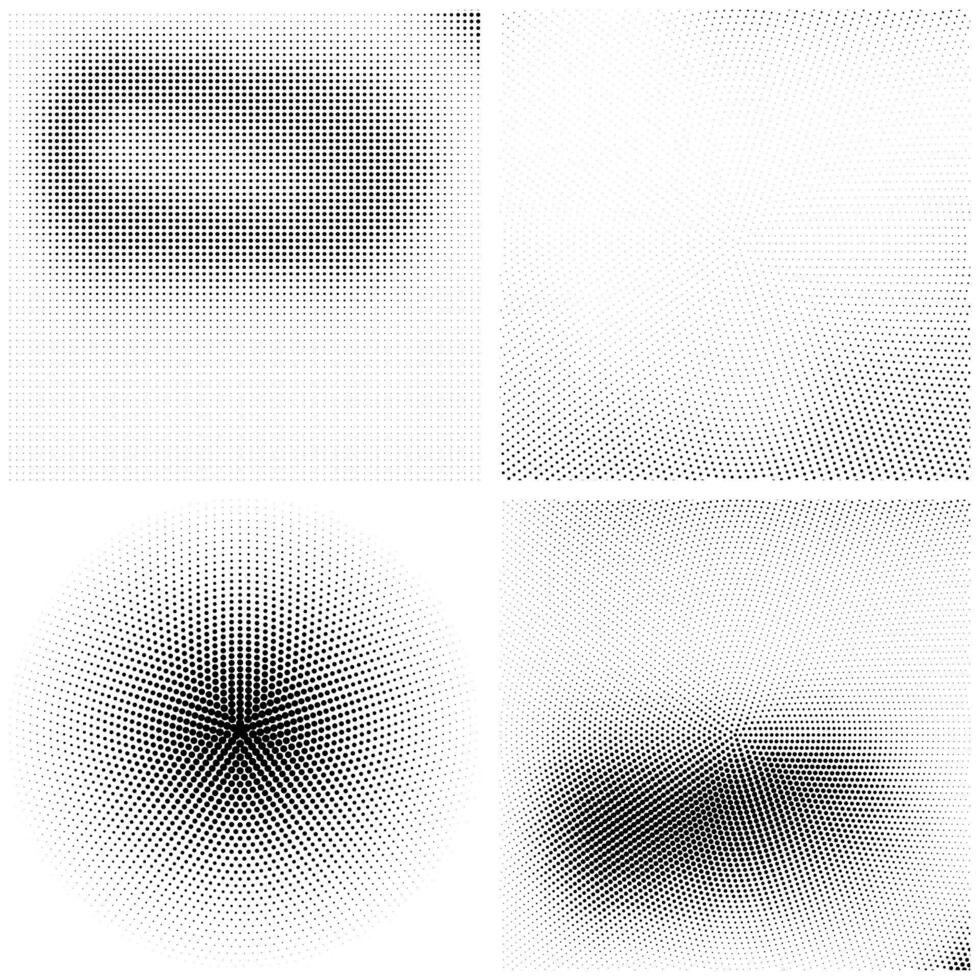 Halftone Pattern. Set of Dots. Dotted Texture on White Background. Overlay Grunge Template. Distress Linear Design. Fade Monochrome Points. Pop Art Pattern Backdrop. vector