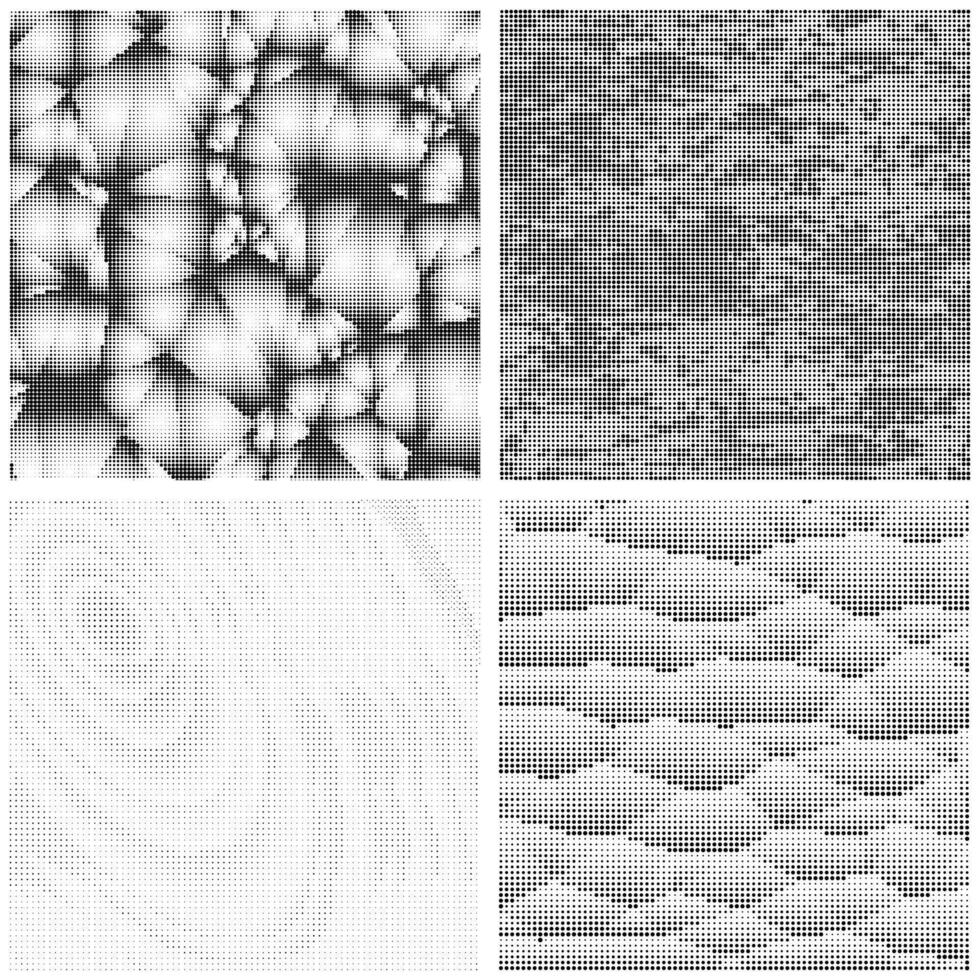 Halftone Pattern. Set of Dots. Dotted Texture on White Background. Overlay Grunge Template. Distress Linear Design. Fade Monochrome Points. Pop Art Backdrop Pattern. vector