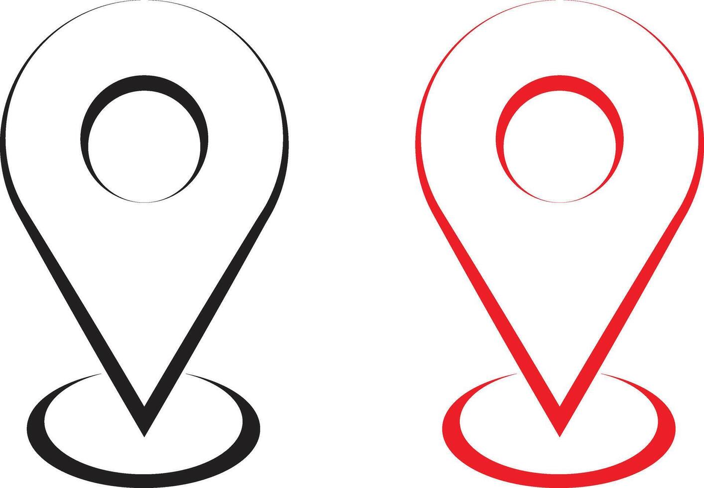 Location Pin Icons for Navigation and Mapping. vector