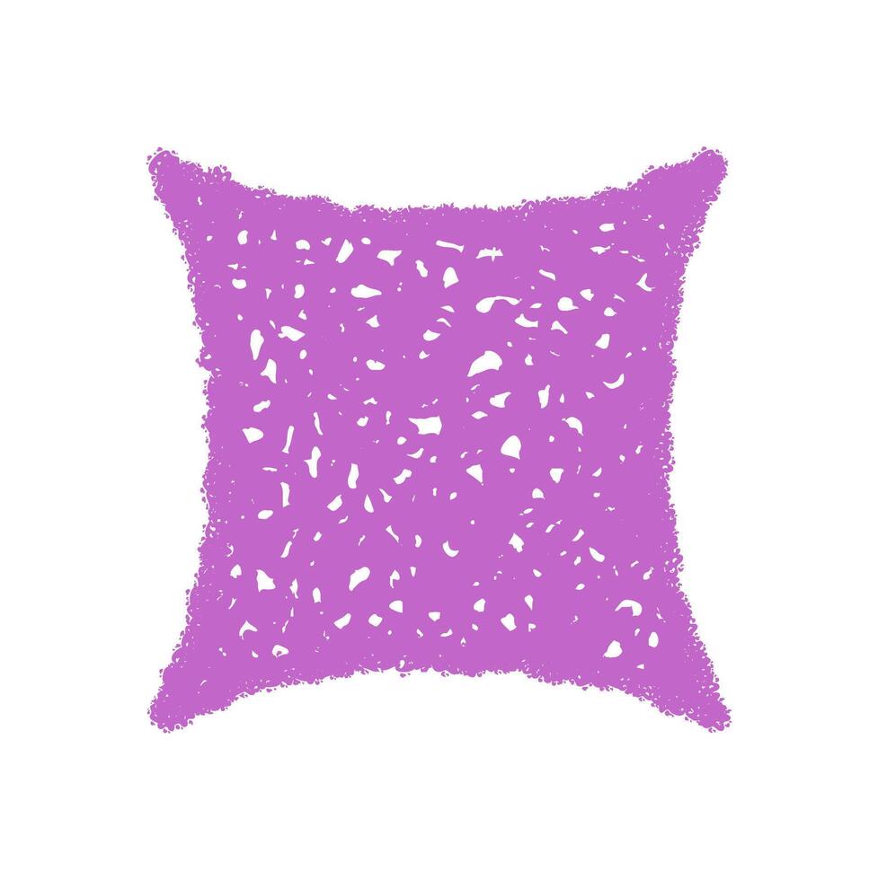 Crayon firework star burst icon in purple, a festive spark with playful explosion style. Magic scribble pattern forms a dynamic element, perfect for celebration art, decoration, or holiday symbol. vector