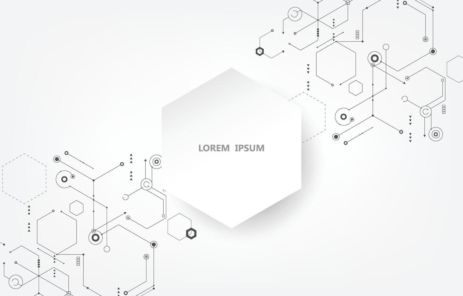 hexagon futuristic technology background.Abstract digital network. vector