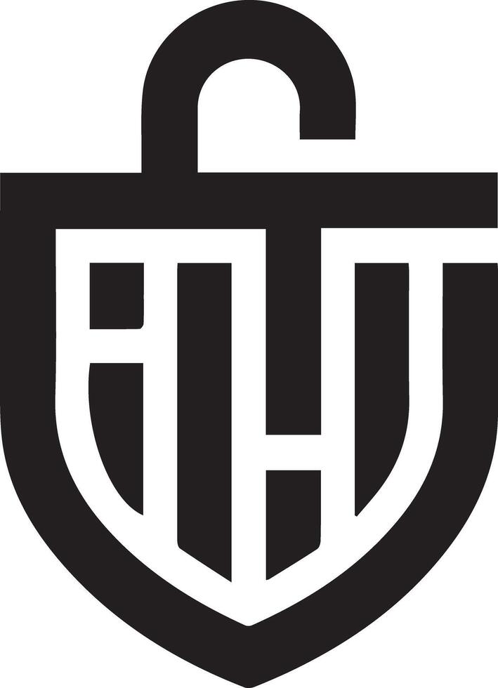 Data Protection Shield with Lock and Binary Code Elements. vector