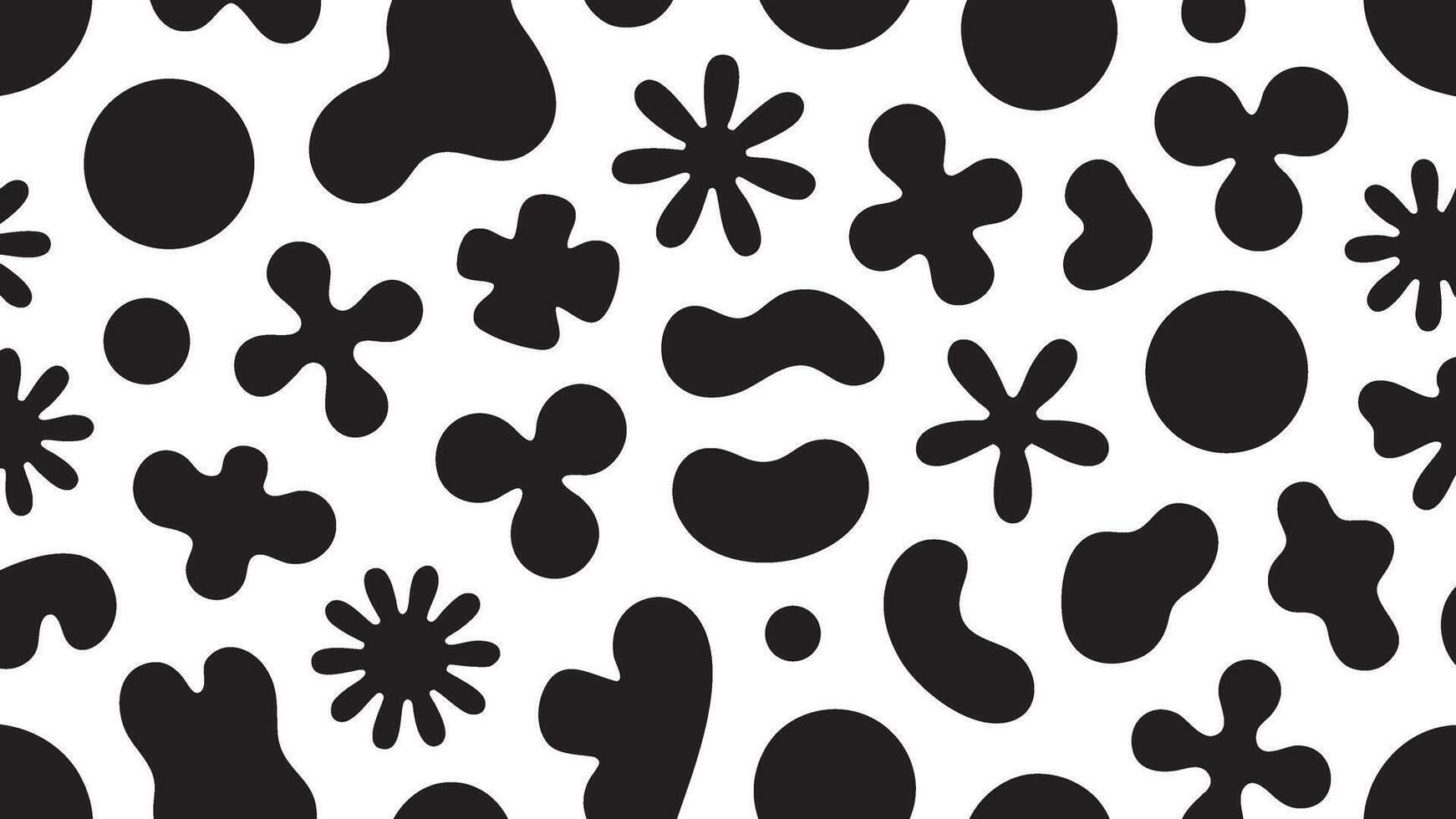 Full Frame Silhouette Pattern Random Abstract Shapes Artistic Decorative Layout Minimal Illustration vector