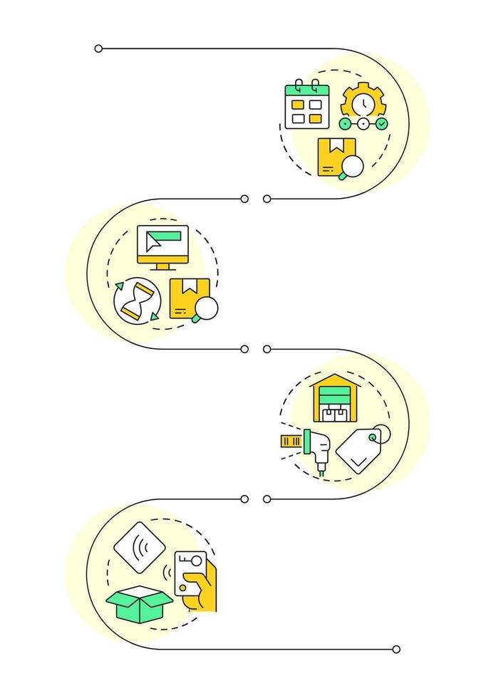 Process flow for efficient operations management vector