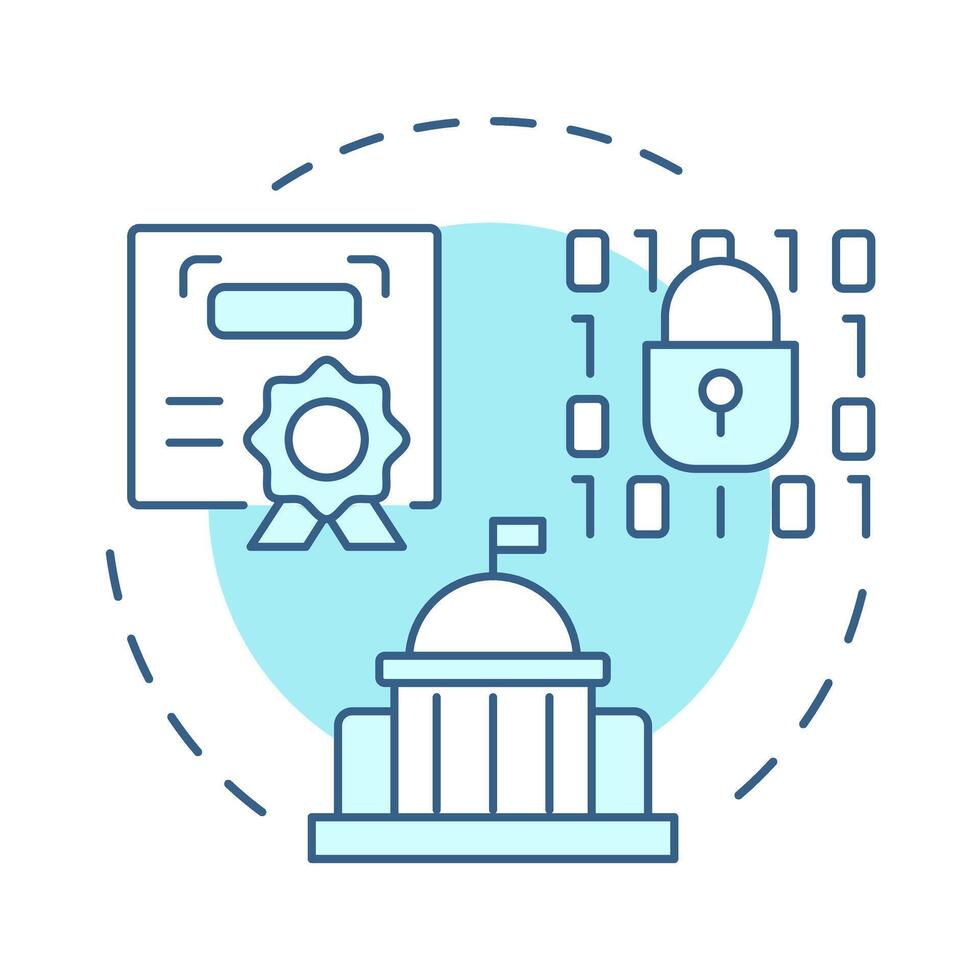 E-A-T soft blue concept icon. Software security, programming. Certification, standard. Round shape line illustration. Abstract idea. Graphic design. Easy to use in presentation, infographic vector