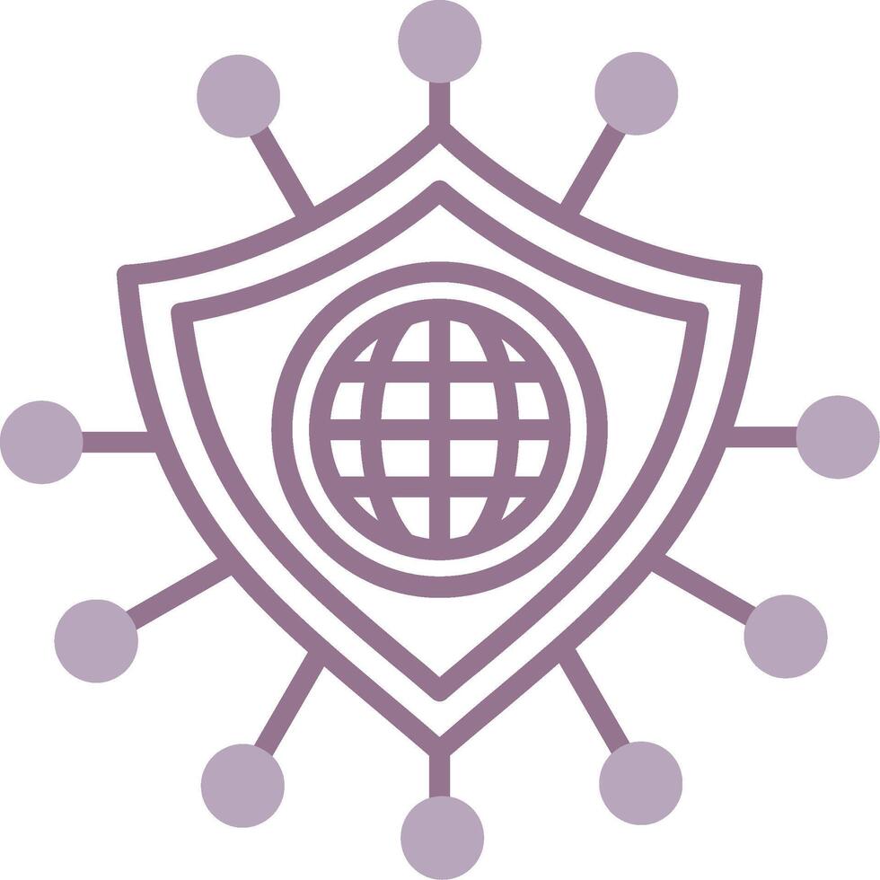 Security Smooth Outline Token vector