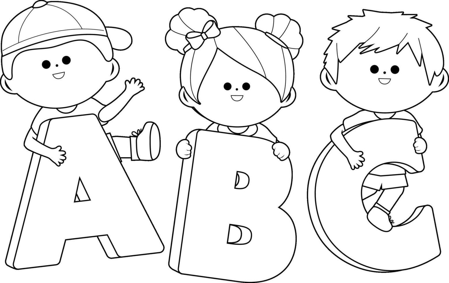Abc Coloring Pages Printable Vector Art Icons and Graphics for Free