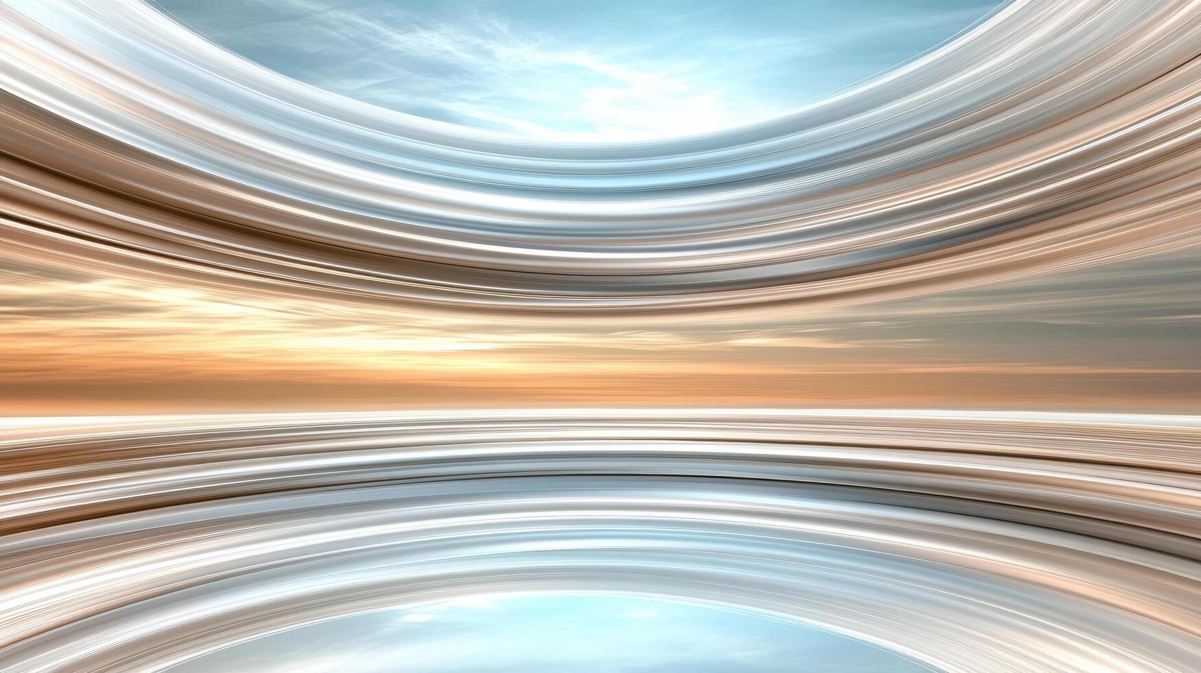 Serene gradient horizon with smooth distortion effects creates calming atmosphere photo