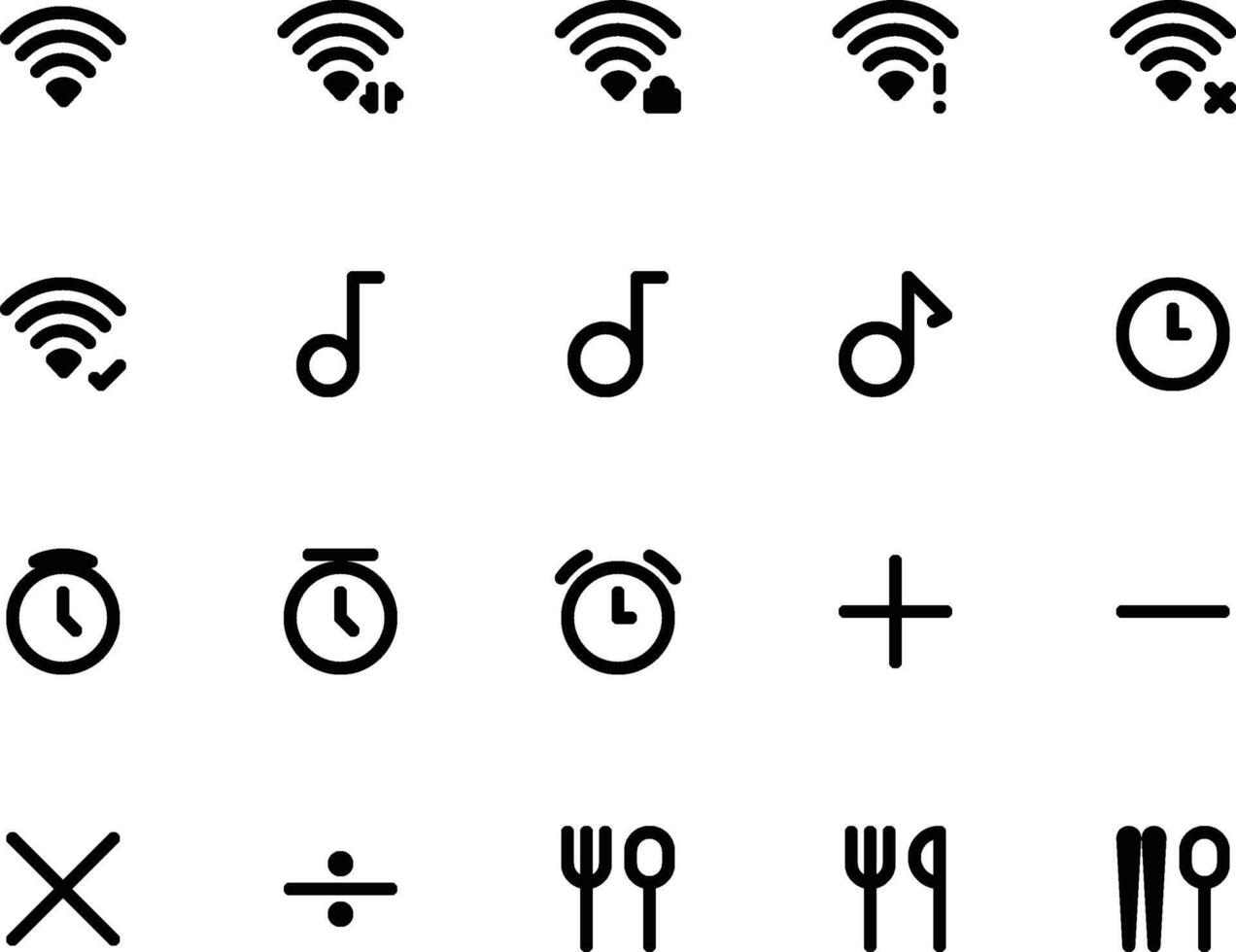 Expanded Line Modular UI Icons vector